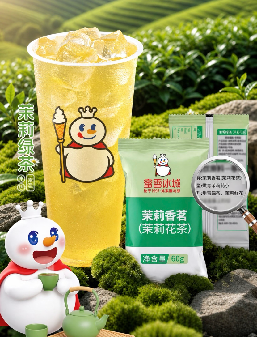 蜜雪冰城升级茉莉花茶原料 加盟商供货单价由6元上调至8.42元 – 新食界