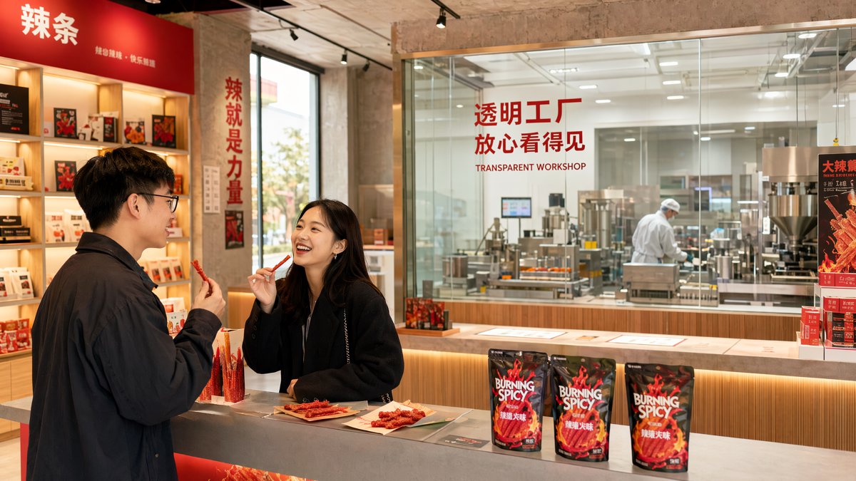 麻辣王子全球首家辣条体验店长沙开业，设透明车间与互动挑战区– 新食界