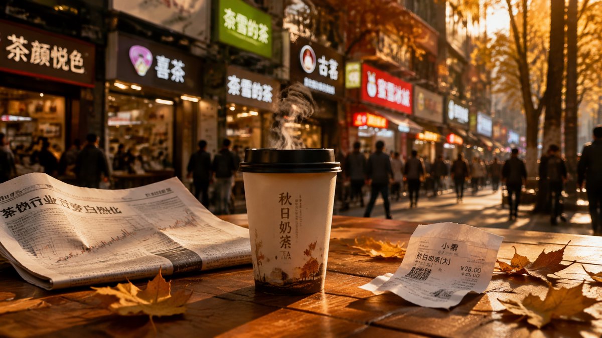 秋天的第一杯奶茶成茶饮品牌立秋营销大考,存量竞争下争夺2.6亿单