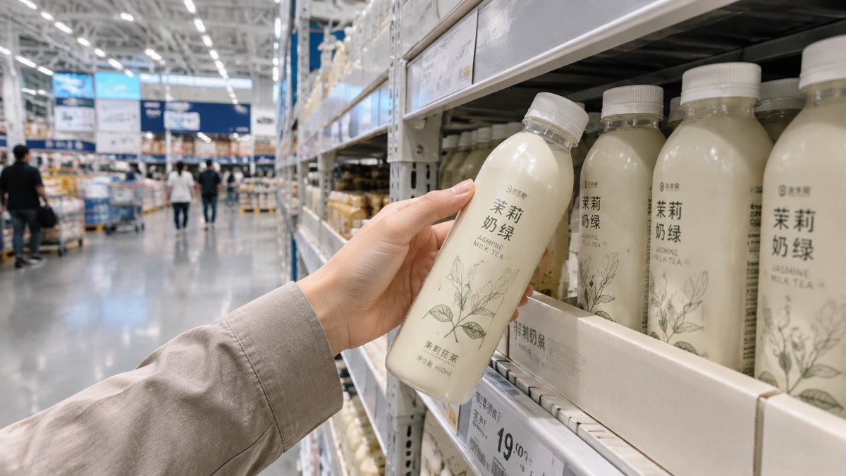 茉莉奶白首款瓶装轻乳茶入驻山姆 现制茶饮品牌加速探路即饮零售赛道
