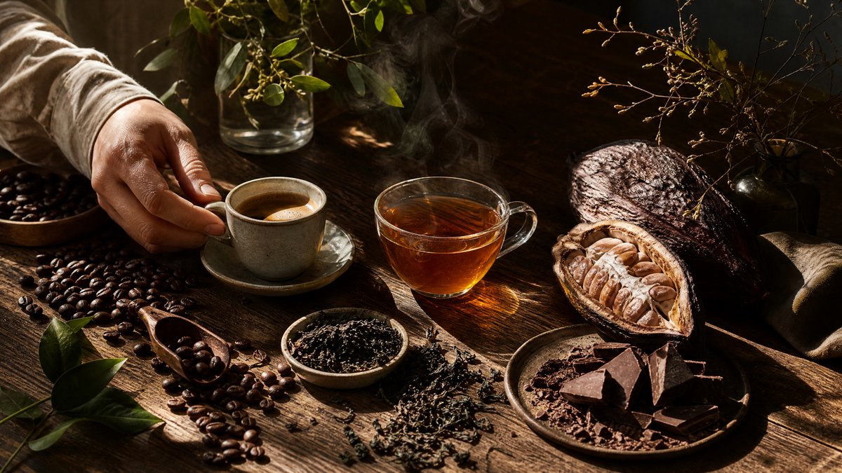 茶、咖啡与可可的苦味来源:解析植物生物碱防御与人体提神原理